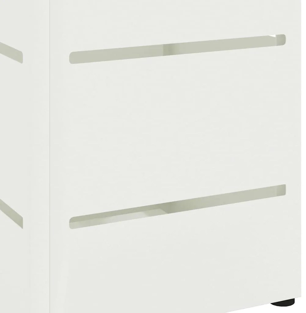 vidaXL Σχέδιο & βάση αποθήκευσης Λευκό 15.5 x 15.5 x 49 εκ Ατσάλι