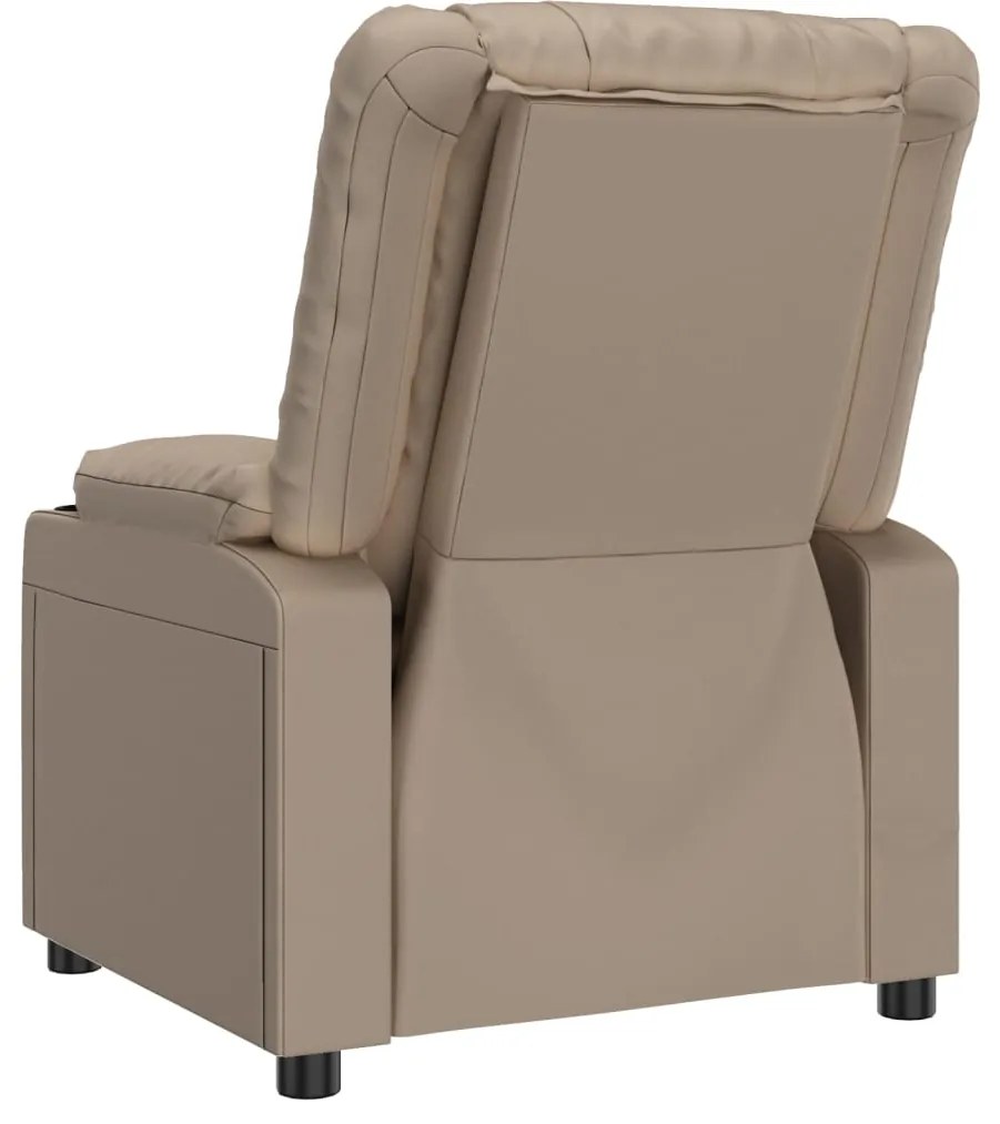 vidaXL Πολυθρόνα Ανακλινόμενη Ηλεκτρική Καπουτσίνο από Συνθετικό Δέρμα