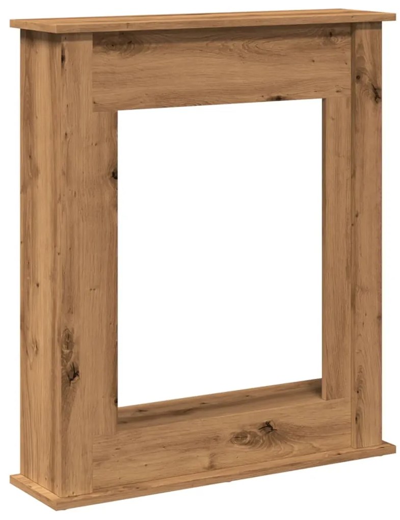 vidaXL Πλαίσιο Τζακιού Αρτισιανή Δρυς 75x20x87,5 εκ. από Επεξ. Ξύλο