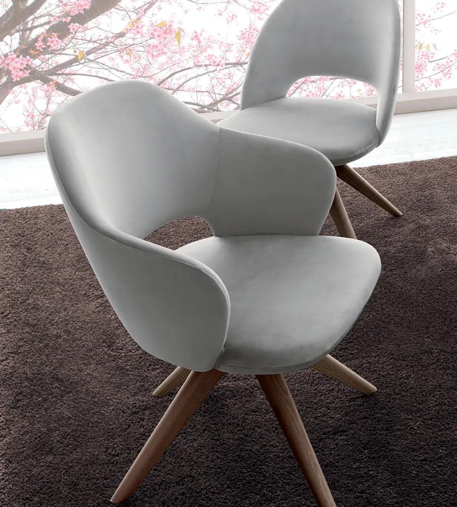 Καρέκλα Letizia-b P13 60x60x80 Metal fixed base - Fabric