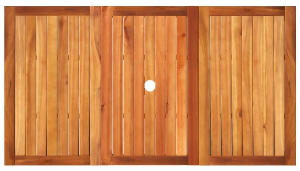 vidaXL Τραπέζι Κήπου Μπεζ 140x80x75 εκ. Συνθετικό Ρατάν / Ξύλο Ακακίας