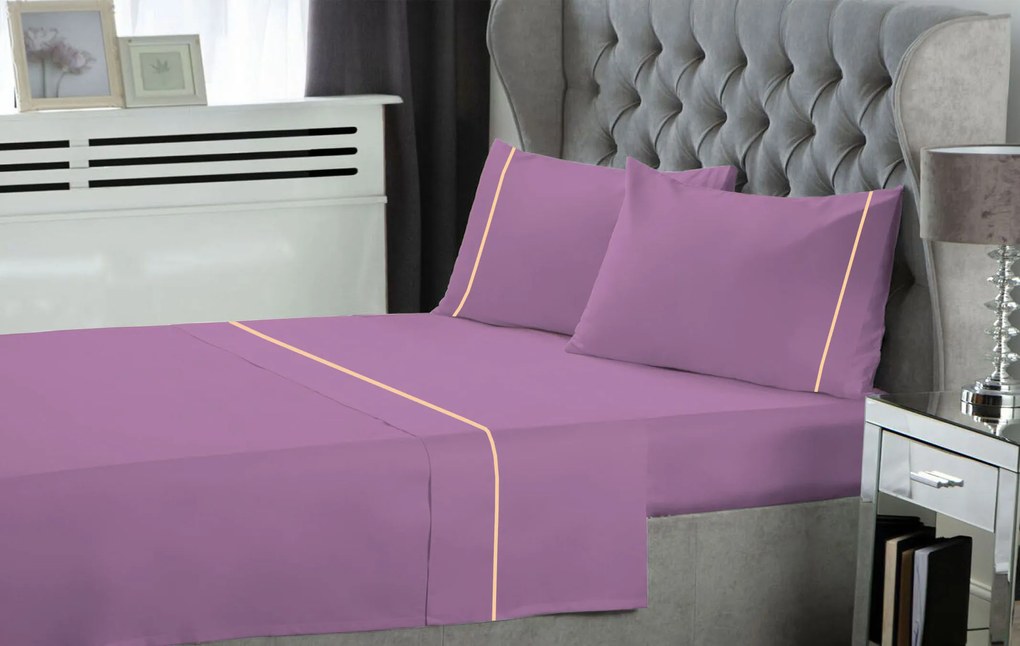 Σετ Σεντόνια Polycotton Μονά 170x270εκ. Lilac Le Blanc 7005943-18