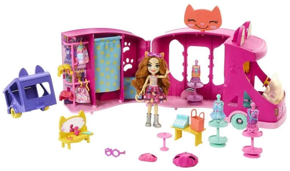 Κούκλα Μινιατούρα &amp; Αξεσουάρ Φορτηγάκι Στούντιο Μόδας Enchantimals Glam HPB34 Multi Mattel