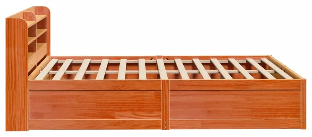 vidaXL Πλαίσιο Κρεβατιού με Κεφαλάρι Μελί 160x200εκ. Μασίφ Ξύλο Πεύκου
