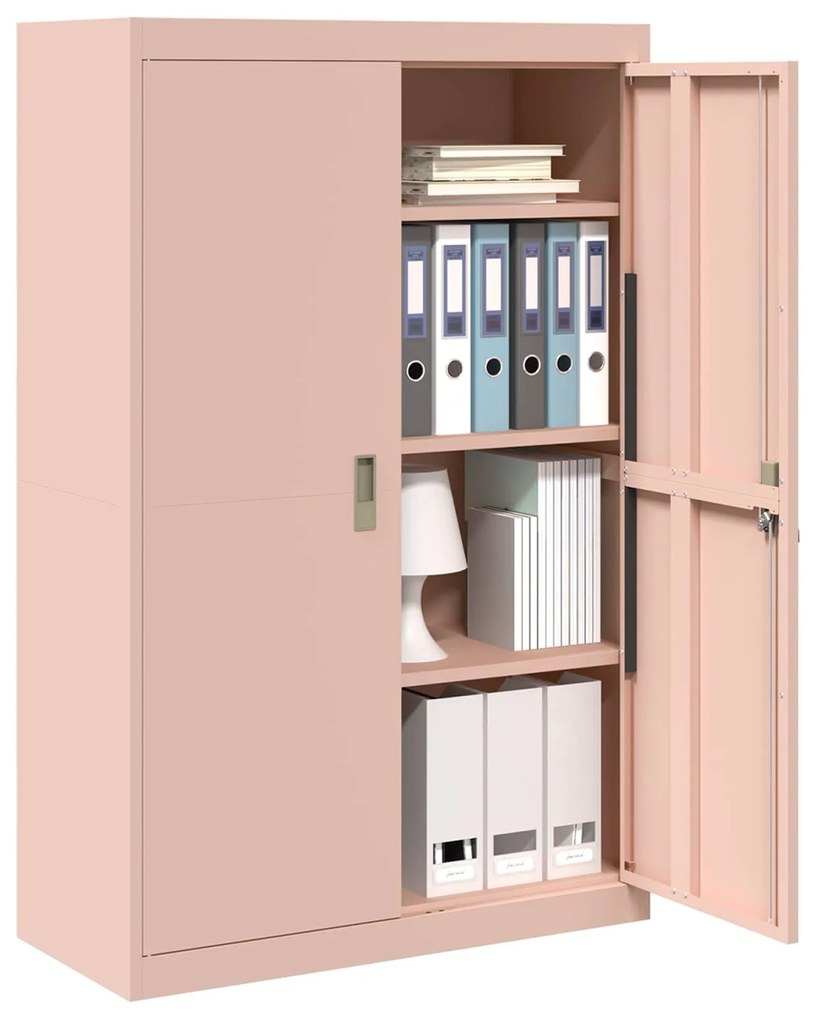 vidaXL Ντουλάπι αποθήκευσης με αποθήκευση 2 pcs Ροζ 90 x 40 x 140 cm