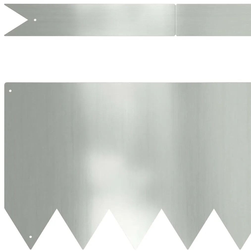 vidaXL Περίγραμμα γκαζόν 50 pcs Ασημί 100 x 0.05 x 20 εκ