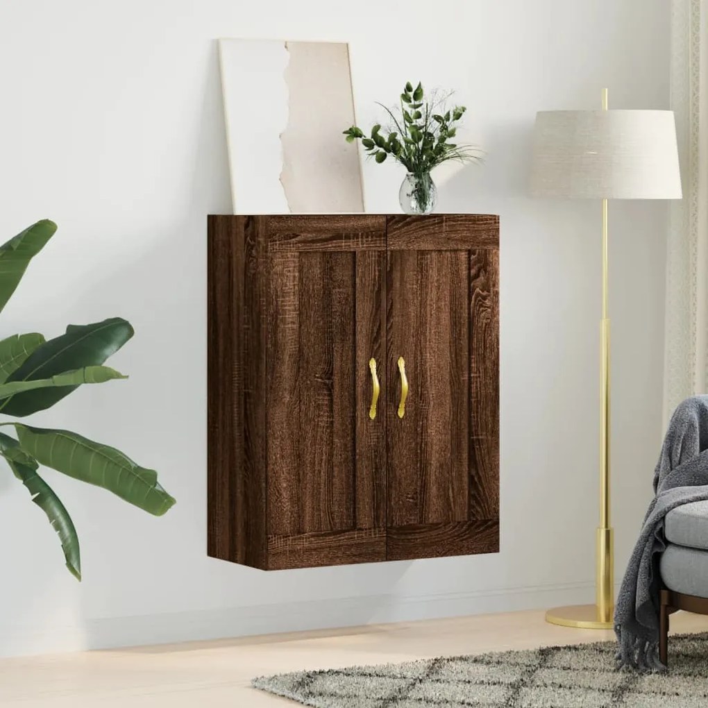 vidaXL Ντουλάπι Τοίχου Καφέ Δρυς 69,5 x 34 x 90 εκ. από Επεξεργ. Ξύλο
