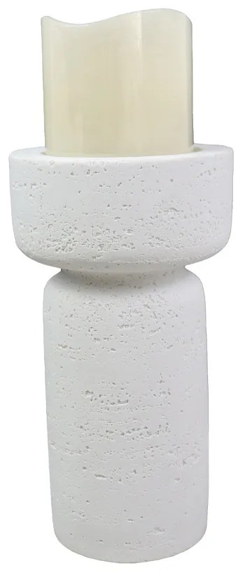 INGER ΚΗΡΟΠΗΓΙΟ POLYRESIN ΛΕΥΚΟ 11x11xH20,5cm - 029666