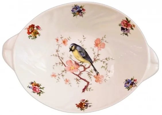 Διακοσμητικό Μπωλ Πορσελάνης Οβάλ Ανάγλυφο 26εκ. WM Collection sl1-11