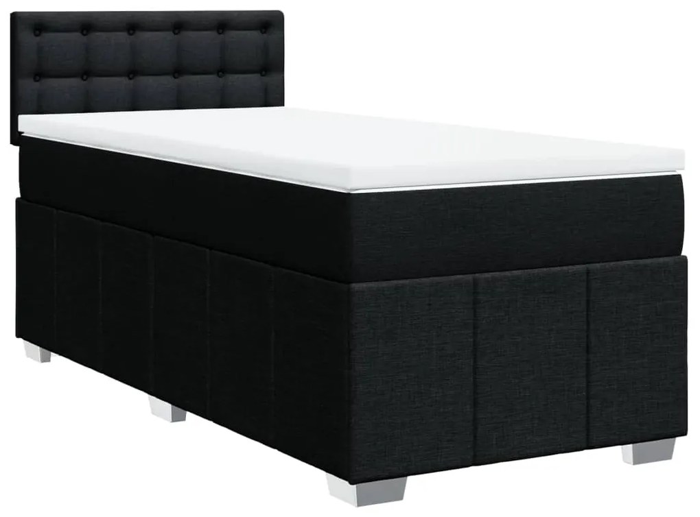 ΚΡΕΒΑΤΙ BOXSPRING ΜΕ ΣΤΡΩΜΑ ΜΑΥΡΟ 90X190 ΕΚ.ΥΦΑΣΜΑΤΙΝΟ 3286939