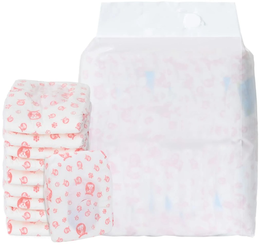 vidaXL Μίας χρήσης πάνα σκύλου θηλυκή 50 pcs Λευκό M