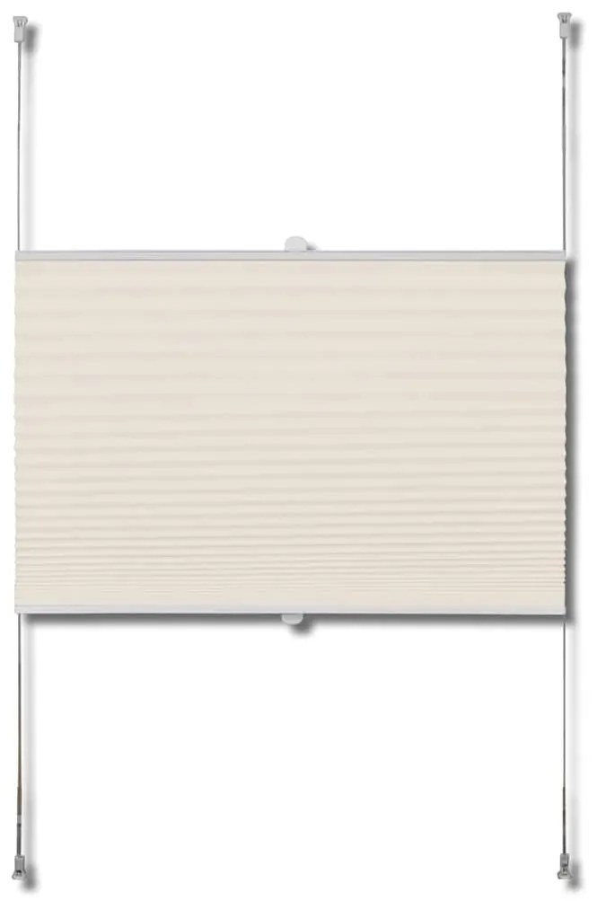 vidaXL Πλισέ ρόλερ σκίασης 60x100cm Κρεμ