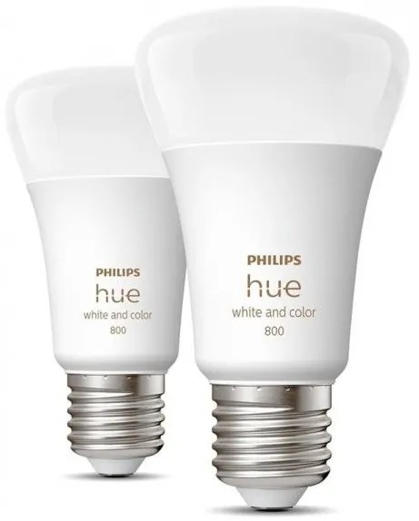 Έξυπνη Λάμπα Led 2xE27 9W Α60 800 RGBW Hue Σετ 929002489602 Philips Hue 929002489602