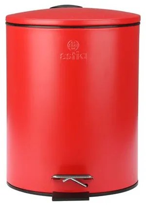 Estia Χαρτοδοχείο - Κάδος Μπάνιου Classic 5lt Μεταλλικό Soft Close Κόκκινο 02-21962