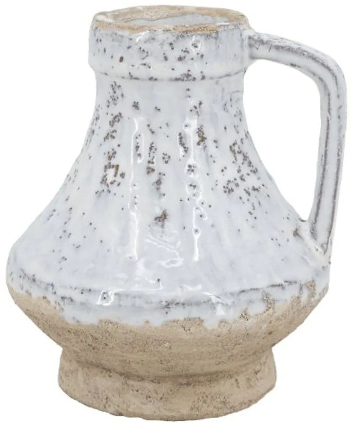 Βάζο Διακοσμητικό Bard 61184 14x14x15,5cm White-Beige Artekko Κεραμικό