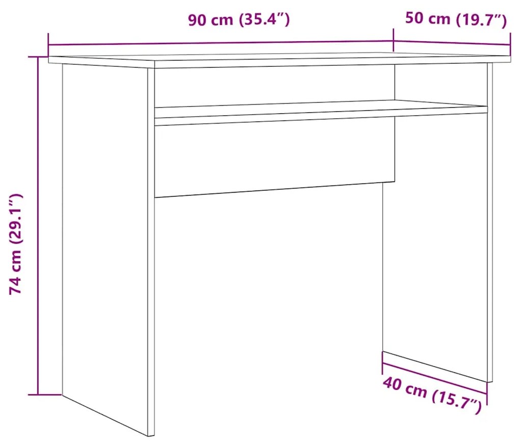 ΓΡΑΦΕΙΟ ΑΡΤΙΣΙΑΝΗ ΔΡΥΣ 90X50X74 ΕΚ. ΑΠΟ ΕΠΕΞΕΡΓΑΣΜΕΝΟ ΞΥΛΟ 855977