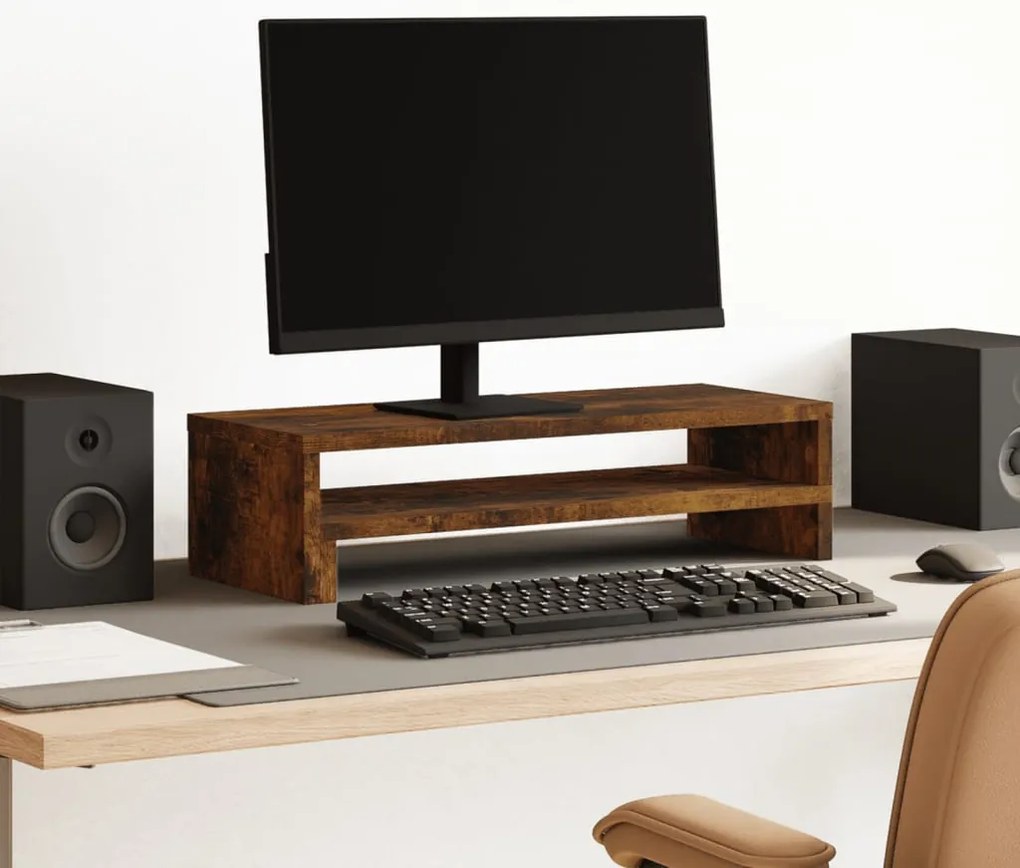 vidaXL Βάση Οθόνης Καπνιστή Δρυς 54x22x15 εκ. από Επεξεργασμένο Ξύλο