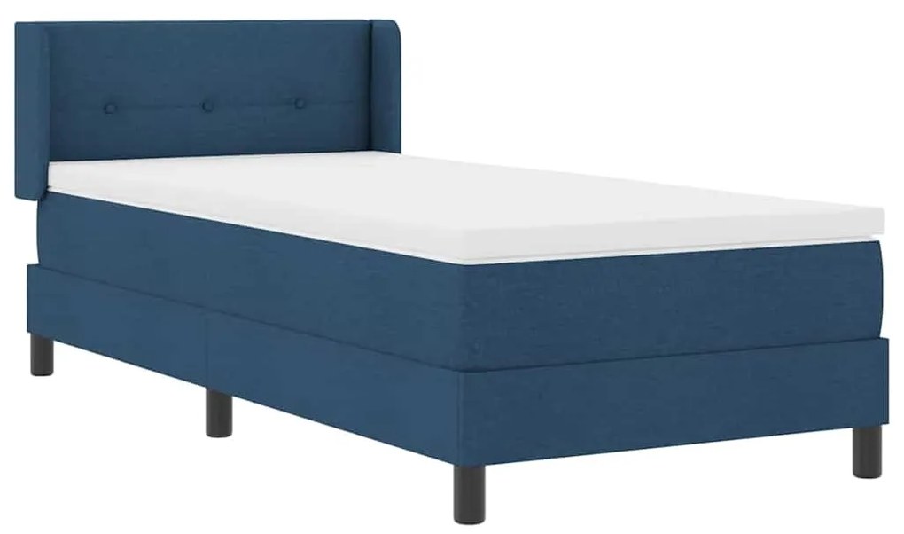 vidaXL Κρεβάτι box spring με στρώμα με στρώμα Μπλε 100 x 200 cm