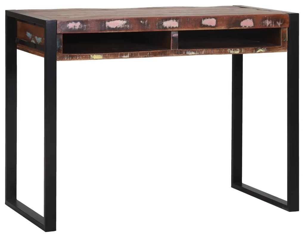 vidaXL Καθρέφτης Βεντάλια Πολύχρωμο 100x50x75 εκ. Συμπαγές Ξύλο Ανακυκλωμένο