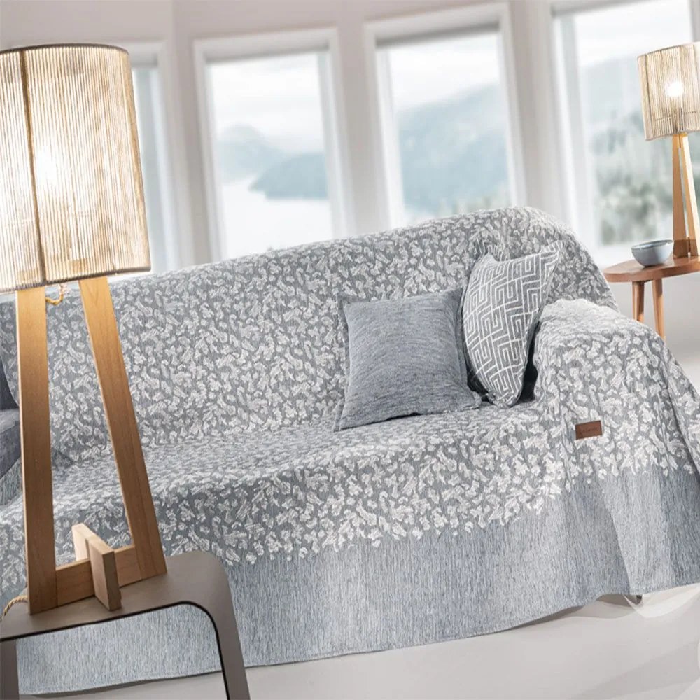Ριχτάρι Monet Silver Guy Laroche Two-seater 180x250cm Βαμβάκι-Ακρυλικό
