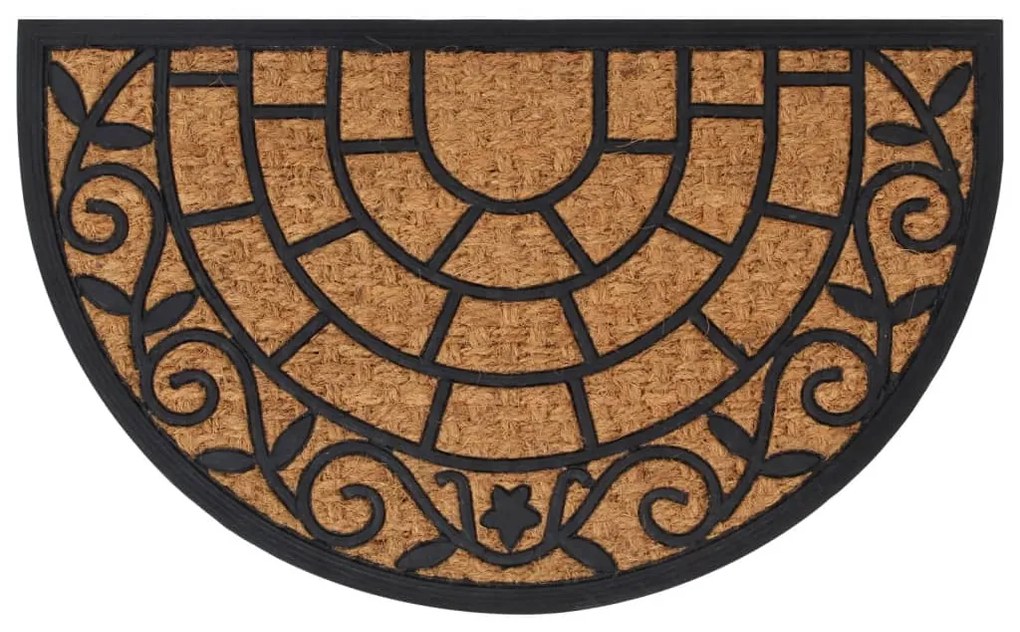 Πατάκι Εισόδου Ημικυκλικό 45 x 75εκ. Καουτσούκ και Κοκοφοίνικας