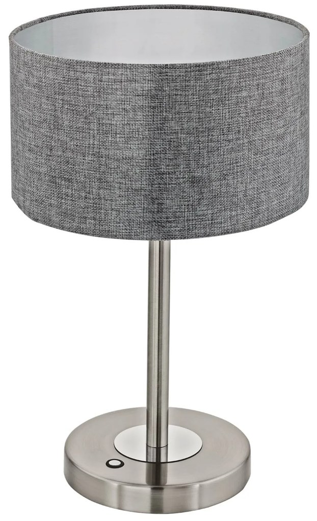 Φωτιστικό Επιτραπέζιο Led Romao 95352 Grey Eglo Μέταλλο,Ύφασμα