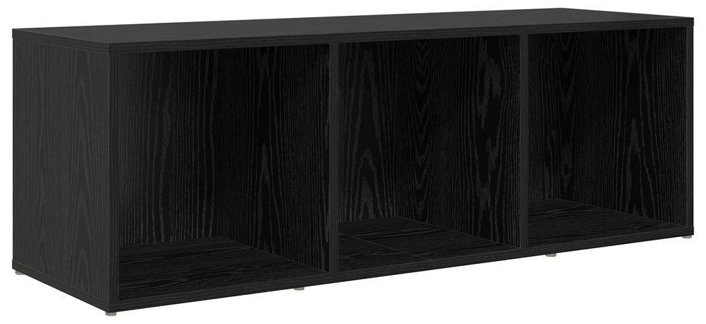 vidaXL Ντουλάπι TV 3 pcs Μαύρο 107 x 35 x 37 cm Επεξεργασμένο ξύλο