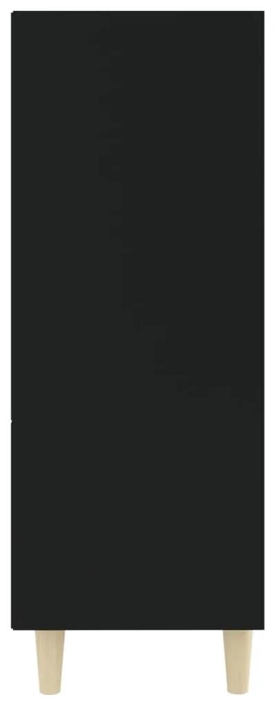 Ντουλάπι Μαύρο 69,5x32,5x90 εκ. από Επεξεργασμένο Ξύλο - Μαύρο