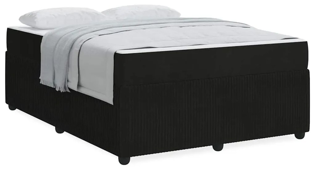 vidaXL Σκελετός κρεβατιού με στρώμα Μαύρο 160 x 200 cm Βελούδο