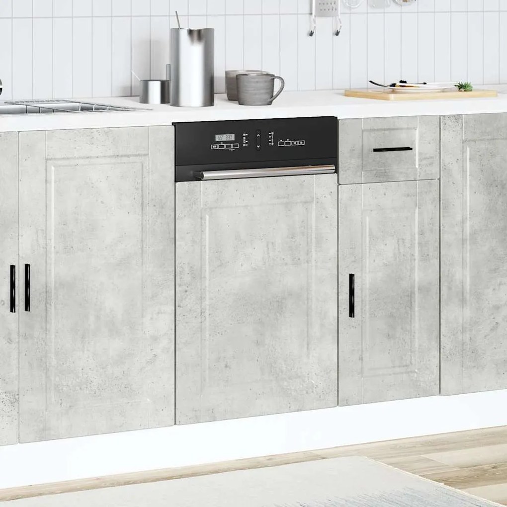 vidaXL Πίνακας πλυντηρίου πιάτων Porto Μπετόν Γκρι 45x1,5x67 cm
