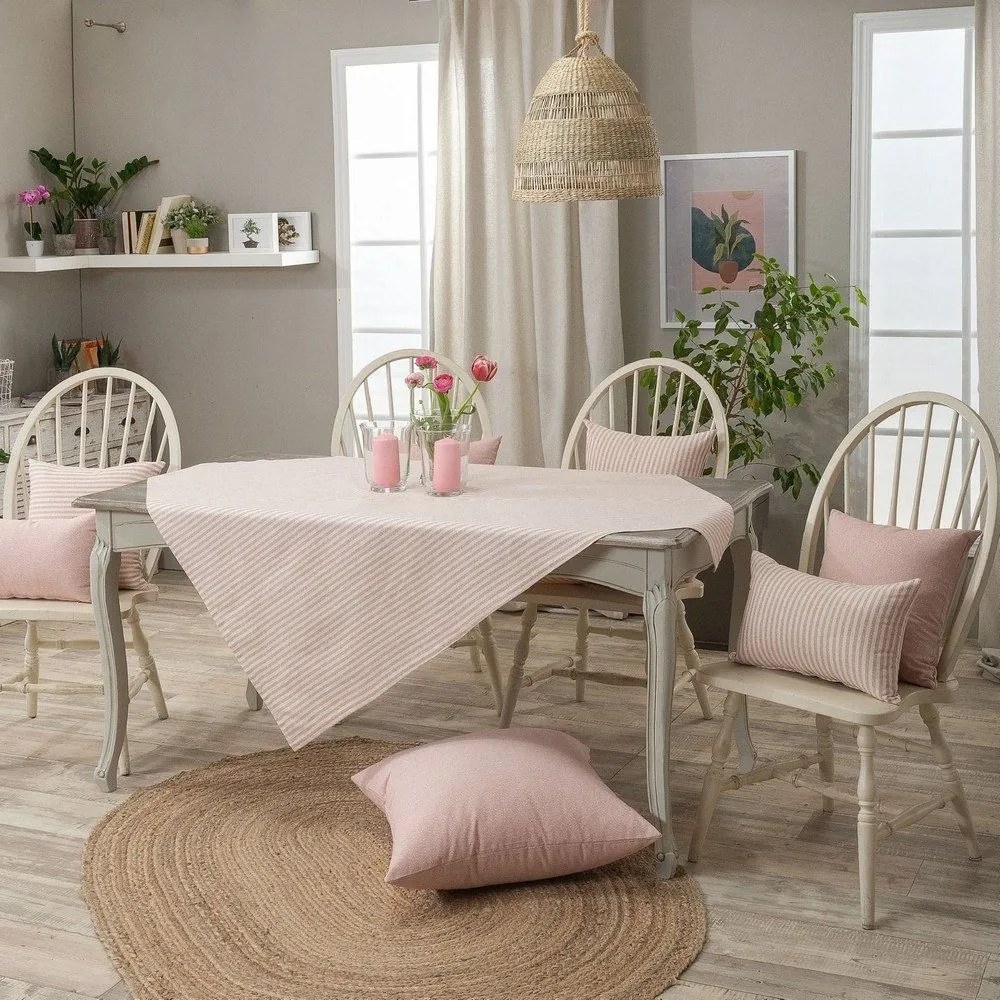 Καρέ Guensa 06 Pink Teoran 90X90cm Cotton-Polyester