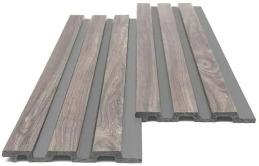 New plan PS PANEL ΜΕ 3D ΠΗΧΑΚΙΑ 00 PIANO 12/122/2900mm WALNUT/DARK GREY Τεμαχιο