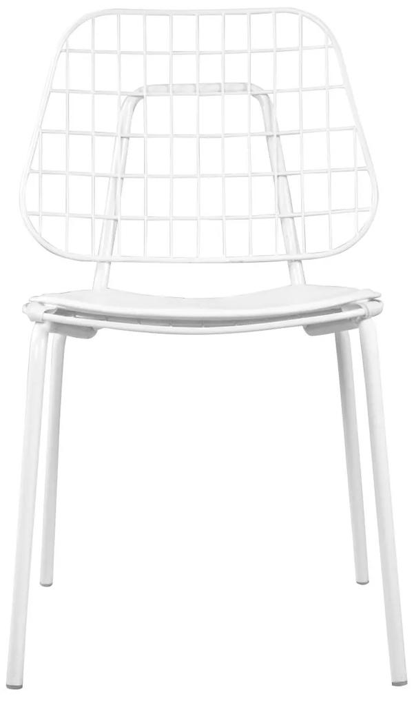 Καρέκλα Μεταλλική ALNUS Με Μαξιλάρι Λευκό 53x55x79cm - Μέταλλο - 14590015
