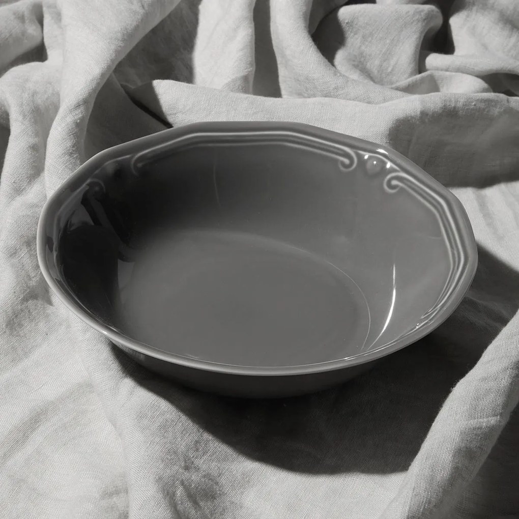 ESTIA ΣΑΛΑΤΙΕΡΑ ATHÉNÉE ΠΟΡΣΕΛΑΝΙΝΗ ΑΝΑΓΛΥΦΗ 23cm GREY