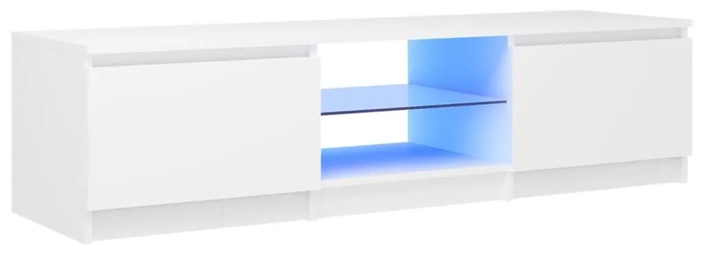 Έπιπλο Τηλεόρασης με LED Λευκό 140x40x35,5 εκ. - Λευκό