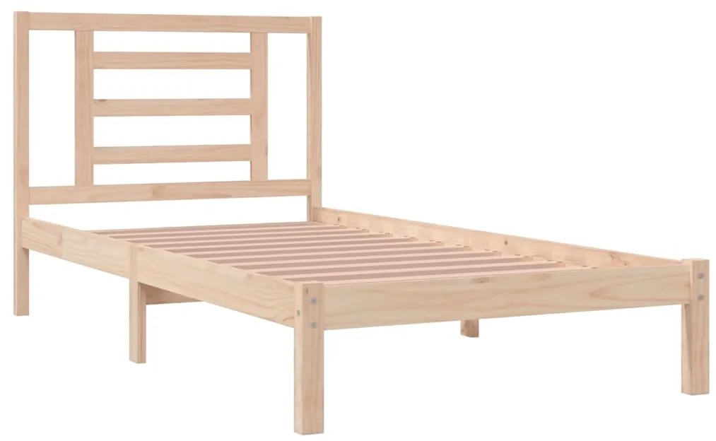 vidaXL Σκελετός Κρεβατιού Χωρίς Στρώμα 90x190 εκ Μασίφ Ξύλο Πεύκου