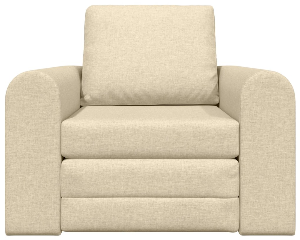 vidaXL Δάπεδο Καναπές Κρεβάτι 2 σε 1 Κρεμ 98x71x83 εκ. Ύφασμα