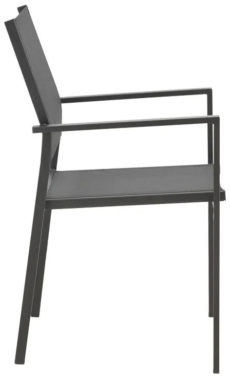 Καρέκλα - Πολυθρόνα Confidence μαύρο μέταλλο και μαύρο textilene 54x54x86 εκ. 54x54x86 εκ.