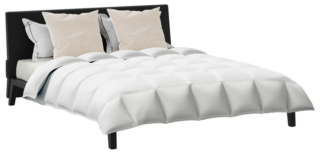 vidaXL Πάπλωμα Άλλο με μαξιλάρι 3 pcs Λευκό 240 x 260 εκ. Πούπουλο