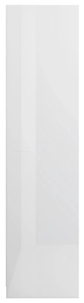 vidaXL Ντουλάπα με Συρτάρια Γυαλιστερό Λευκό 50x50x200 εκ. Επεξ. Ξύλο