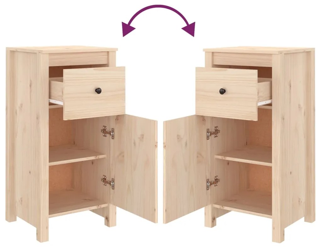 vidaXL Ντουλάπι 40 x 35 x 80 εκ. από Μασίφ Ξύλο Πεύκου