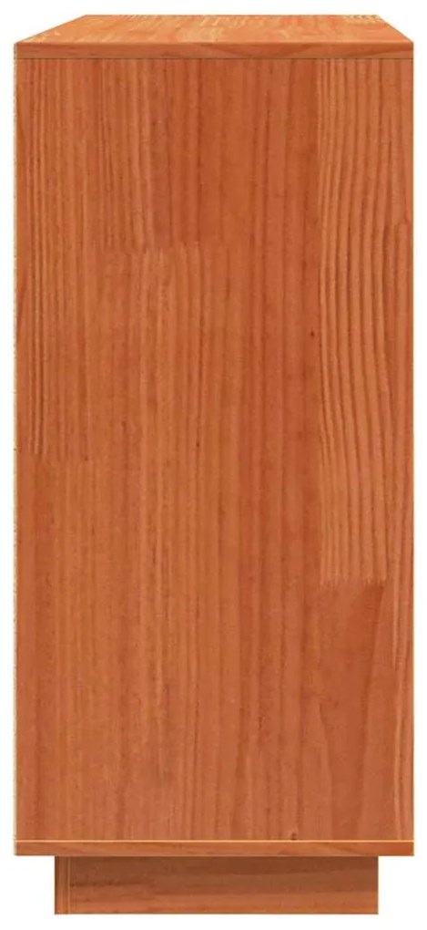 vidaXL Πλαϊνό γραφείο Καφέ κεριού 110 x 34 x 75 εκ Μασίφ ξύλο πεύκου