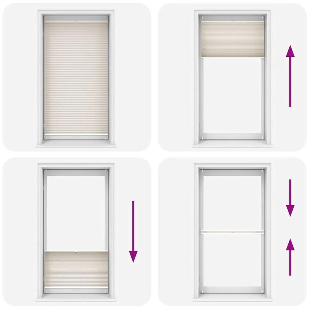 vidaXL Σύστημα Σκίασης Πλισέ Κρεμ 110 x 200 εκ.