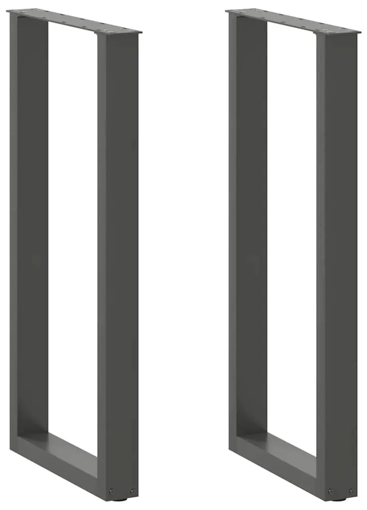 Πόδια Τραπεζιού Μπαρ σε Σχήμα U 2 τεμ. Ανθρακί 50x(100-101) εκ. Ατσάλι