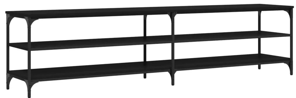 vidaXL Έπιπλο Τηλεόρασης Μαύρο 200x30x50 εκ. Επεξεργ. Ξύλο / Μέταλλο