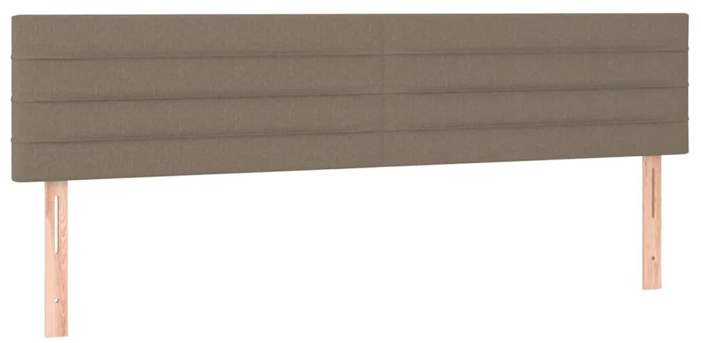 vidaXL Κεφαλάρι Κρεβατιού LED Taupe 180x5x78/88 εκ. Υφασμάτινο