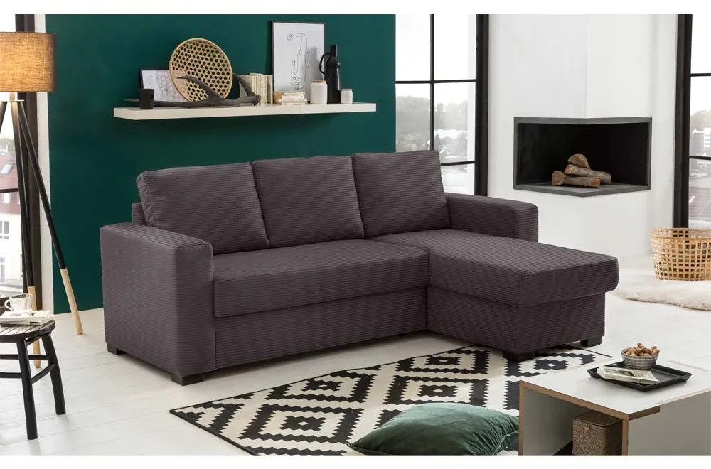 ALDO CRISTIANO ΚΑΝΑΠΕΣ ΚΡΕΒΑΤΙ ΓΩΝΙΑ ΑΝΑΣΤΡΕΨΙΜΗ ΓΚΡΙ 220x150x88 - 70-0408