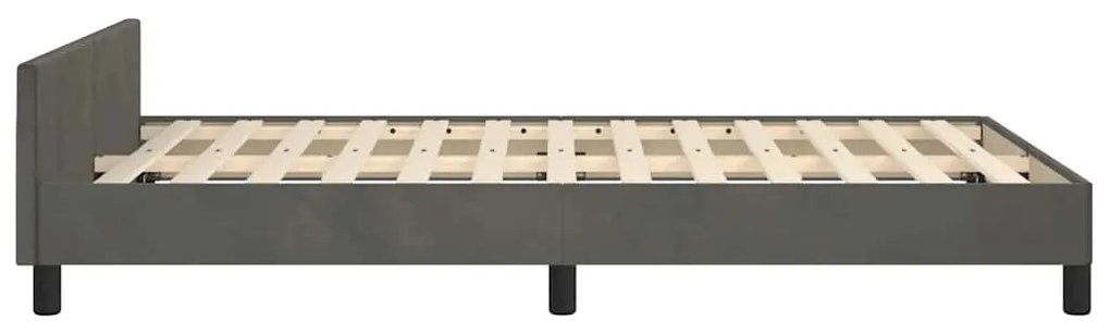 vidaXL Σκελετός Κρεβατιού Χωρίς Στρώμα Σκ. Γκρι 120x200 εκ. Βελούδινο