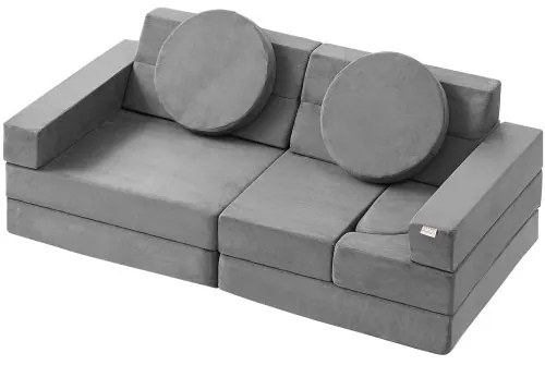 VEVOR Play Couch, 15pcs Modular Kids Nugget Couch, Toddler Foam Sofa Couch with High-density 25D Sponge for Playing, Creativing, Sleeping, Imaginative Kids Furniture for Bedroom and Playroom