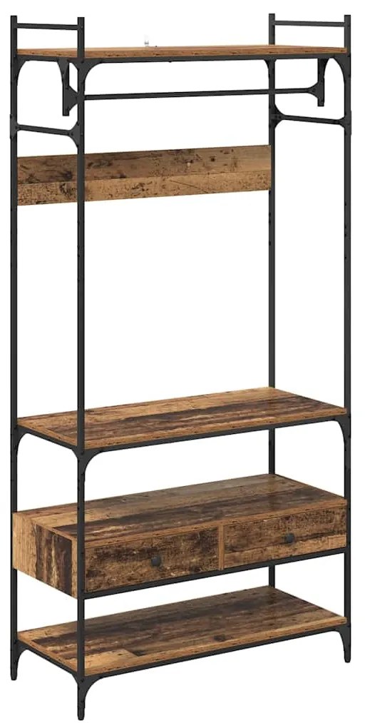 vidaXL Ντουλάπι Παλαιό ξύλο 89 x 39 x 184.5 εκ. Επεξεργασμένο ξύλο